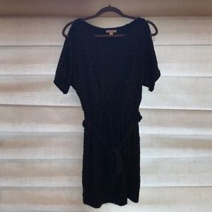 New York and Company Black & Sequin Dress Size XS